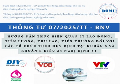 TỔNG QUAN VỀ THÔNG TƯ 07/2025/TT – BNV VỀ HƯỚNG DẪN QUẢN LÝ LĐ, TL, THÙ LAO TIỀN THƯỞNG ĐỐI VỚI QUỸ TÀI CHÍNH, TỔ CHỨC TÀI CHÍNH VÀ VTV