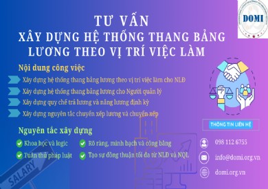 DOMI triển khai hoạt động tư vấn : Xây dựng hệ thống thang lương, bảng lương, quy chế trả lương và chuyển xếp lương cho người lao động tại các Công ty thủy lợi.