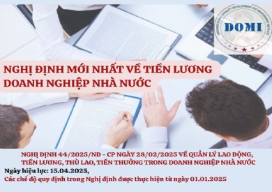 NHỮNG THAY ĐỔI TÁC ĐỘNG LỚN TỚI TIỀN LƯƠNG, THÙ LAO VÀ TIỀN THƯỞNG CỦA DOANH NGHIỆP NHÀ NƯỚC KHI NGHỊ ĐỊNH 44/2025/NĐ - CP CÓ HIỆU LỰC KỂ TỪ NGÀY 15.04.2025